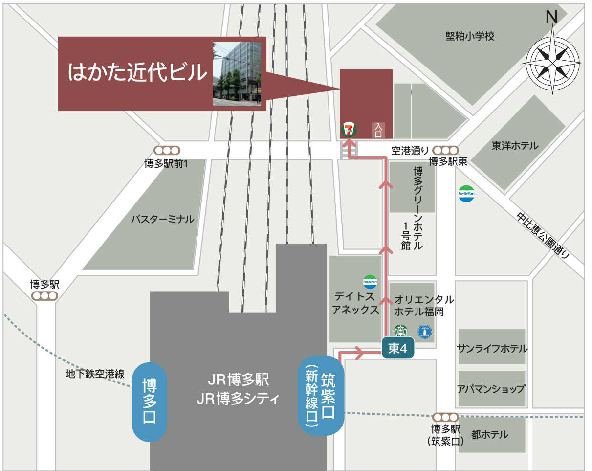 カジヤマプロテーゼ 九州／福岡／博多会場の地図